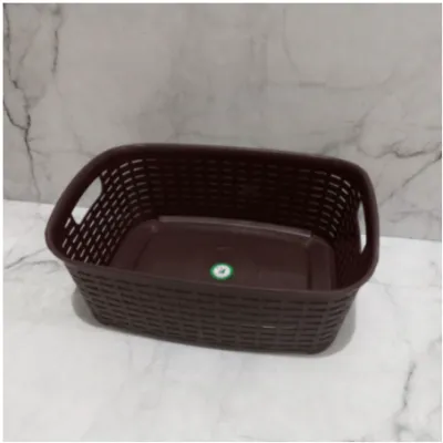 Keranjang Organizer Box Penyimpanan Serbaguna Anyam Basket FORZA Warna Coklat Souvenir DAIMURA STORE