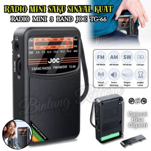 TERLARIS~Radio Internasional JOC TG-66 FM/AM/SW Portable Radio Mini Radio Retro Portable 3 Band~BRO