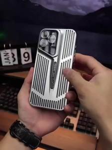 Blade Cooling Hollow Heat Dissipation Phone Case Compatible For iPhone 16 15 14 13 12 Pro Max Plus Plating Protection Ultra Thin Cover