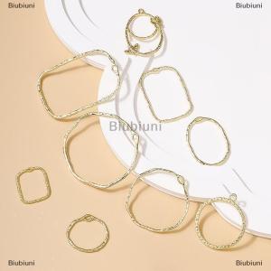 [COD] Biubiuni 10pcs hợp kim Hollow khung mở trở lại bezel Mặt dây chuyền hình học quyến rũ đối với DIY trang sức làm bông tai vòng cổ supllies