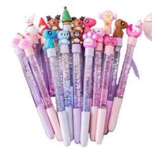Pena Air Gliter Karakter Lucu 0.5 mm Pulpen Tinta Gel Pen Gliter ATK016 - LPM