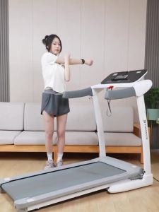 CraftedLiving SG-Knee pad treadmill with 25-level electric incline for home use small indoor fitness with shock absorption