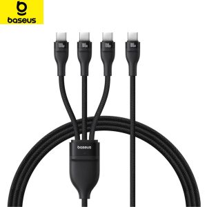 Cáp Sạc Nhanh 3in1 Đa Năng 100W Baseus Flash Series 3 ( Type-C to 3 Type-C ) dài 1.5M