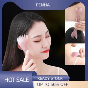 FENHA Resin Beeswax Head Massage Comb Massager Gua Sha Stick Five-claw Comb Tool
