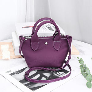 Ladies Genuine Leather Small Square Bag New Style Mini Bucket Bag Portable Crossbody Shoulder Simple