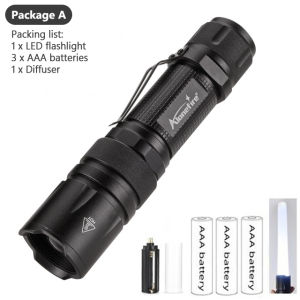 Alonefire X33 4in1ไฟฉายหลากสี300 Lumen Zoomable One สีขาวสีแดงสีเขียวสีฟ้าแสงไฟฉาย