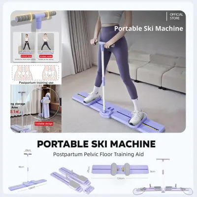 Ski Machine Basin Bottom Muscle Training Device Foldable Leg Exrcise Equipment Leg Sliming Ski Trainer Pelvic Floor Mucle Sexy Leg Machine Exercise 滑雪机 足弓训练