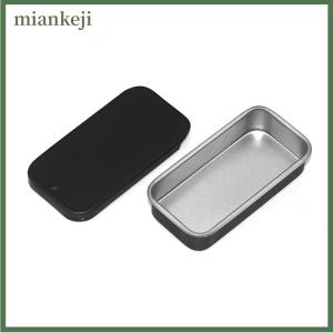 miankeji Hộp thiếc nhỏ rỗng hình chữ nhật bằng kim loại hộp đựng kẹo đẩy thiếc hộp đựng