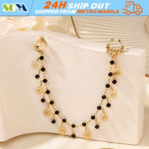 Body Jewelry Earring with Nose Ring Fake Nostril Piercing Clip Belly Dance Accessories Long Chain Earring Personality Tassel Nose Clip Rings Performance Pros