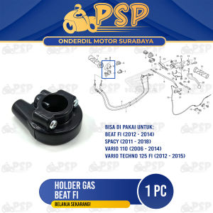 Holder Gas Beat Fi (Lubang 2) - Dudukan Mangkok Mangkuk Rumah Pipa Gas Spacy FI Vario Techno 125
