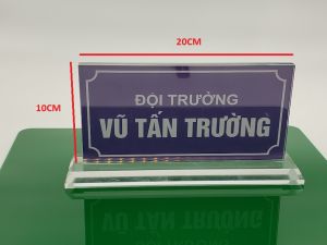 (Chuyên Sỉ SLL) Biển chức danh mica trong suốt biển tên để bàn đủ các size kích thước 8x15 13.5x23 10x20 12x2415x30cm