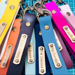 Personalized Leather Keychain