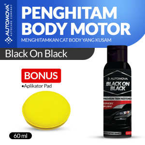 Penghitam Body Motor Penghitam Plastik Permanen Black On Black Trim Restorer Automova 60 ml