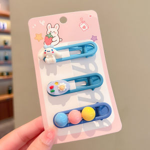 Junyeh 3 Pcs/set Cute Metal HairClip For Girls Sweet Bobby Pins Fashion Hair Accessories Bangs Baby Cartoon Hairpin