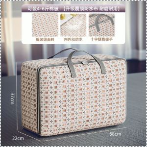 Large capacity oversized quilt storage bag for moving and clothes organizer