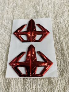 Tem dán xe máy cặp logo kim cương Air blade nhựa dẻo màu đỏ có sẵn keo siêu dính