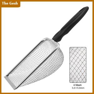 [The Gesh] Pet Cleaning Tools Stainless Steel Feces Shovel Net Cat Litter Shovel Reptiles Lizard Sand Shovel Mesh Screen Fecal Spoon