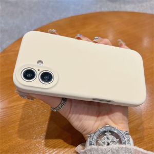 Original Liquid Soft Silicone Phone Case For iPhone 16 15 14 12 13 Pro Max Plus Camera Protection Shockproof Bumper Back Cover