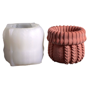 Knitted Textured Silicone Molds Grade Silicone For Handmade Cup Soap Chocolate Flowerpot Holiday Decoration