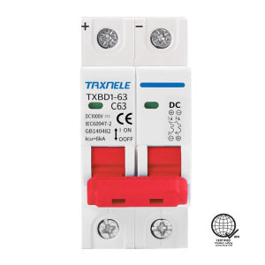 TAXNELE 2P AC DC MCB 1000V Solar Mini Circuit Breaker 16A 25A 32A  63A for Photovoltaic PV System