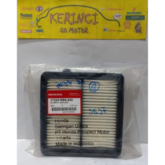 FILTER UDARA HONDA JAZZ RS 08-14 - HONDA FREED GENUINE 17220-RB6-Z00 ...