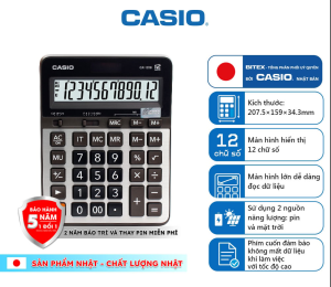 Máy Tính Để Bàn Casio GX-120B 12 Digits Pin & Năng Lượng Mặt Trời