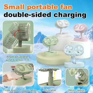 Small Home Portable Dual Head Fan Mini