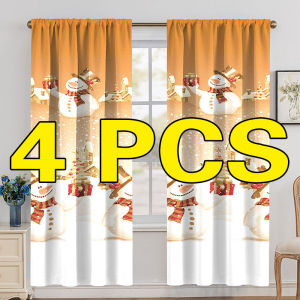 4pcs Christmas Curtain for window 190cm x 85cm Kurtina Decor Christmas Cortain for window Makapal At Mahaba Set Home Decoration Free Shipping