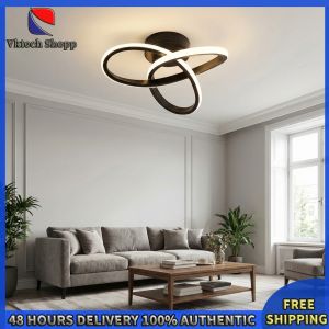 Vktech Elegant Acrylic Trefoil Ceiling Light 9.84 Inch with Dimmable LED for Bedroom and Study Room