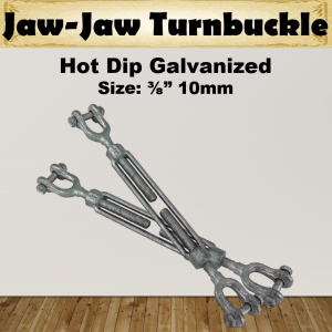ROPE Lifting Jaw and Jaw Turnbuckle 10-16mm Hot Dip Galvanized Rigging Screw Tensioner Cable Strainer