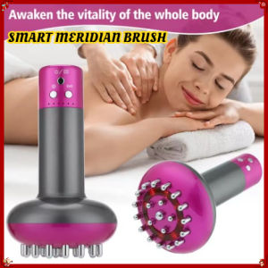 KONKA Electric Meridian Brush Gua Sha Body Massager Electric Guasha Meridian Brush 6 Speed Microcurrent Vibration Heating Therapy Anti Cellulite Body Slimming Massager Rechargeabl