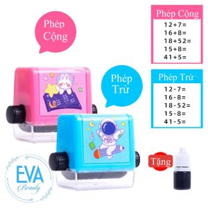 Máy In Con Lăn Tạo Phép Tính Cộng Trừ Nhân Chia Tự Động Cho Bé Học Toán Tặng Kèm Mực In M443