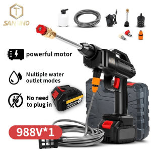 988V Water Jet (10 year warranty)  Pump High Pressure Car Wash Water Jet Pump Cordless Water Jet High Pressure Water Gun Car Wash Spray Gun Floor Tiles Cleaner Spray Gun  Portable Water Jet