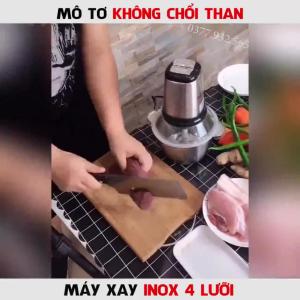 Máy Xay Thịt Xay Thực Phẩm Cối Inox 4 Lưỡi Đa Năng