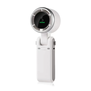 N607 Rechargeable Foldable Hand-Held Fan with LED Display and 5000MAH Battery