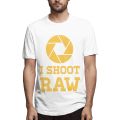 [2023 New Style T-shirt] I Shoot Raw Photographer Photography Plus Size Men's T-shirt Men's Cotton Short Sleeve Tees. 