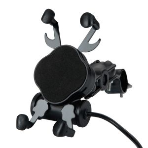 Kẹp điện thoại gắn sạc USB cho xe máy