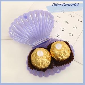 Ditur 1Pc Cute Plastic Candy Box MakeUp Jewelry Storage Boxes Wedding Birthday Baby Shower Gift Box Party Favor Decor