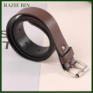 RAZIE BIN 1Pc 100CM Leather Belt Fashion Waist Belts Metal Buckle Waistband Pants Decorative Belt Clothing Accesories