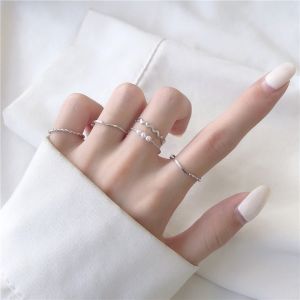 Nadine Mutiara 5 Set Fashion (Set Ring) 5pcs Set Cincin KoreaHadiah Untuk Teman GROSIR