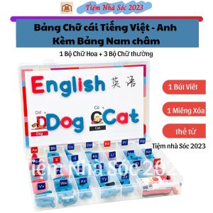Đồ Chơi Lắp Ghép Bảng Chữ Cái Tiếng Anh-Việt Có Nam Châm 104 Chi Tiết Kèm Bảng Từ Tính - Tiệm Nhà Sóc 2023