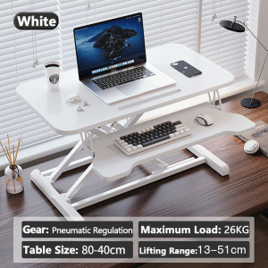 Height-adjustable 32 inchs standing desk converter with Keyboard Tray - For Home Office