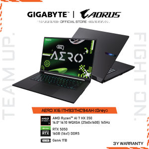 GIGABYTE AERO X16 1TH93THC94AH Gaming Notebook 16" | AMD Ryzen AI 7 350 | RTX5050 | RAM 16GB | SSD 1TB