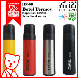 HeeNoor Termos Impor: Botol Minum Stainless Tahan Panas & Dingin SUS304 600ml HN-09