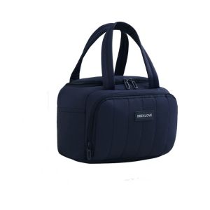 QUA Insulated Design Insulated Lunch Bag Multip-Pocket Large Capacity Food Storage Handbag Convenient Cooler Function Cooler Lunch Box Work Use