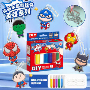 Aoduoyaya DIY Crystal Gel Painting 3D Handmade Keychain Pendant Gift Toys No-bake Cartoon Glue Painting