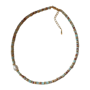 Lightweight Necklace Artificial Beaded Neckchain Adjustable Length Clavicle Chain Accessories for Everyday Use