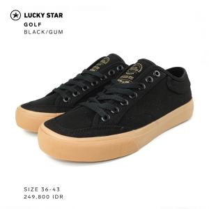 Sepatu Sneakers Casual - Lucky Star - GOLF - Black Gum
