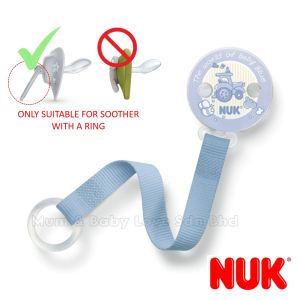 NUK Soother Band Rose & Blue / Wild & Free Pacifier Clip Holder (Suitable for Pacifier with Ring)