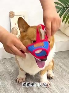 Muzzle 狗狗嘴套防咬乱叫吃口罩小型犬柯基泰迪柴犬狗套狗罩套嘴巴套用品 harness dog。。。
